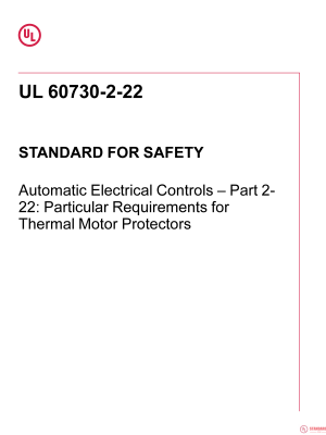 UL 60730-2-22 PDF UL 60730-2-22 PDF